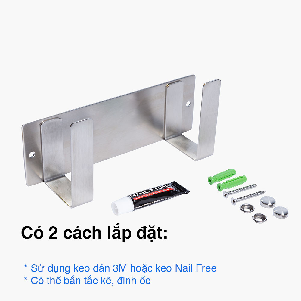 Giá Treo Nắp Vung Nồi Xoong Thớt Inox 304 Dán Tường