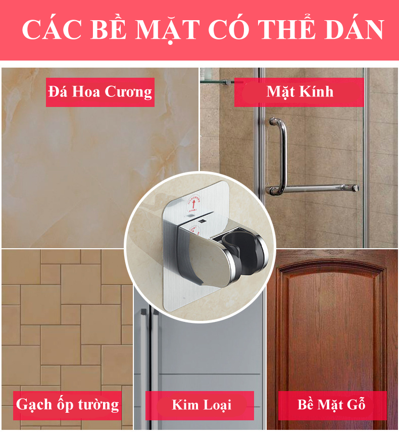 Giá đỡ vòi hoa sen dán tường