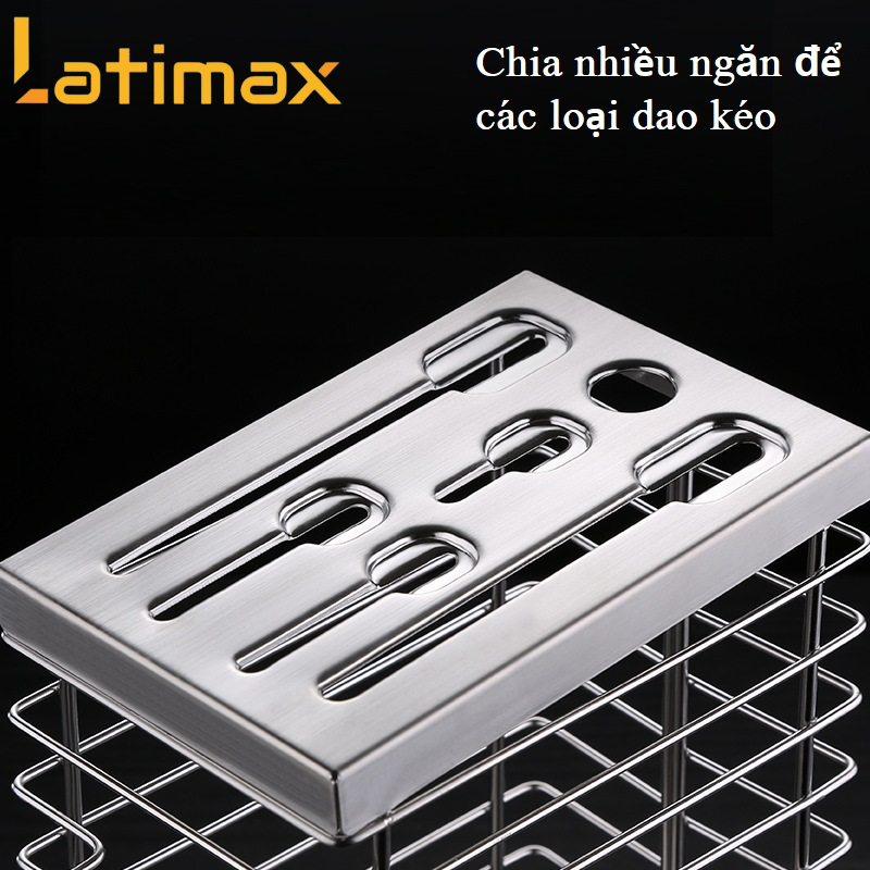 Kệ đựng dao kéo Inox 304 Chữ Nhật 1 Ngăn