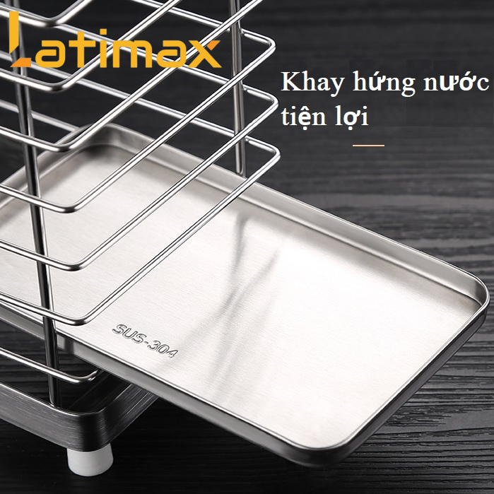 Kệ đựng dao kéo Inox 304 Chữ Nhật 1 Ngăn