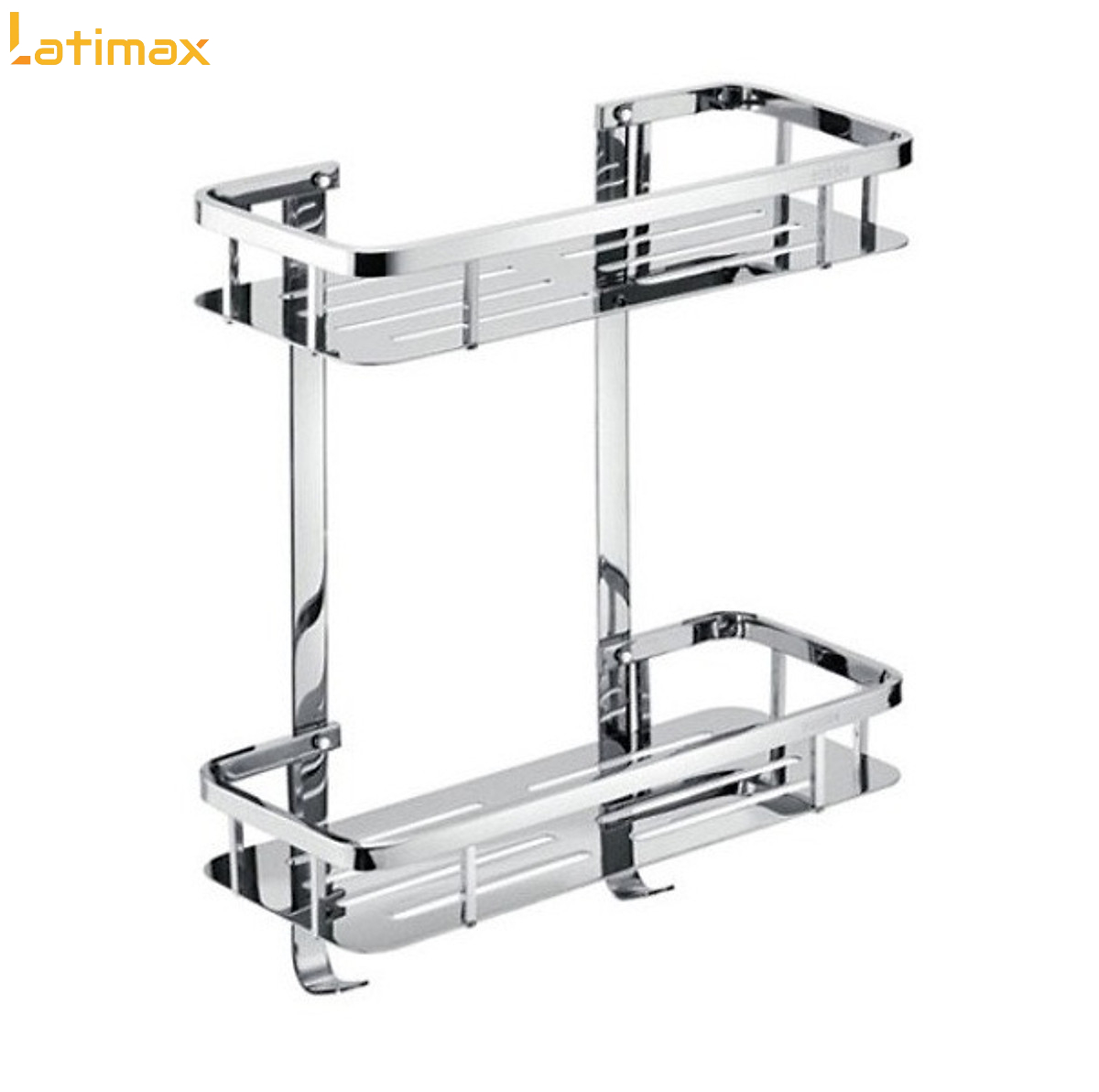 Kệ Nhà Tắm 2 Tầng Chữ Nhật Inox 304 - Latimax KPT02