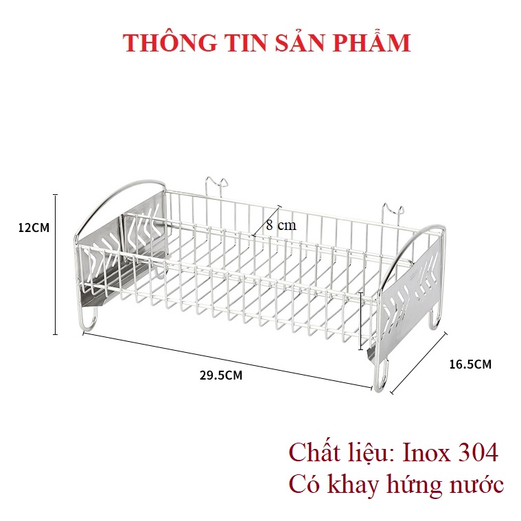 Khay Đựng Đũa Muỗng Thìa Dĩa và Dụng cụ nhà bếp 2 ngăn Inox 304 Cao Cấp