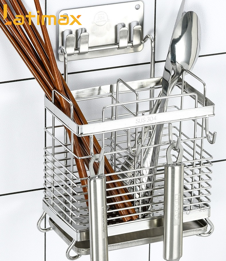 Ống Đựng Đũa Thìa Dĩa 2 Ngăn K1 Inox 304