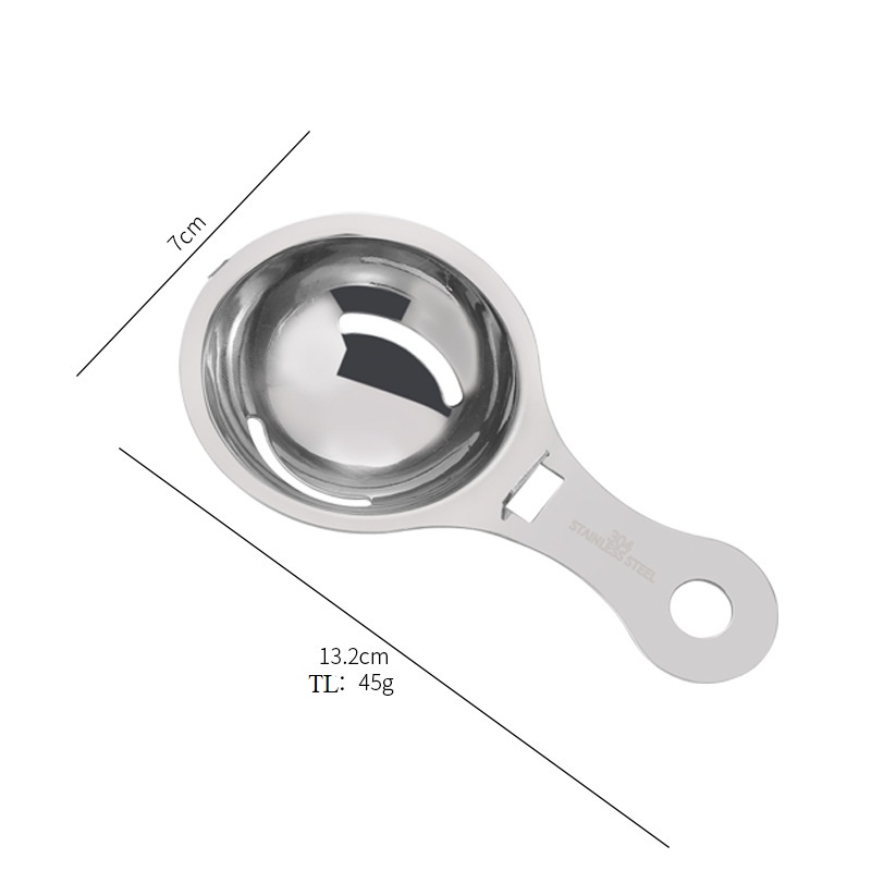 Dụng cụ lọc tách lòng đỏ lòng trắng trứng Inox 304 cao cấp An toàn chống gỉ sét - Có rãnh gõ tách vỏ trứng